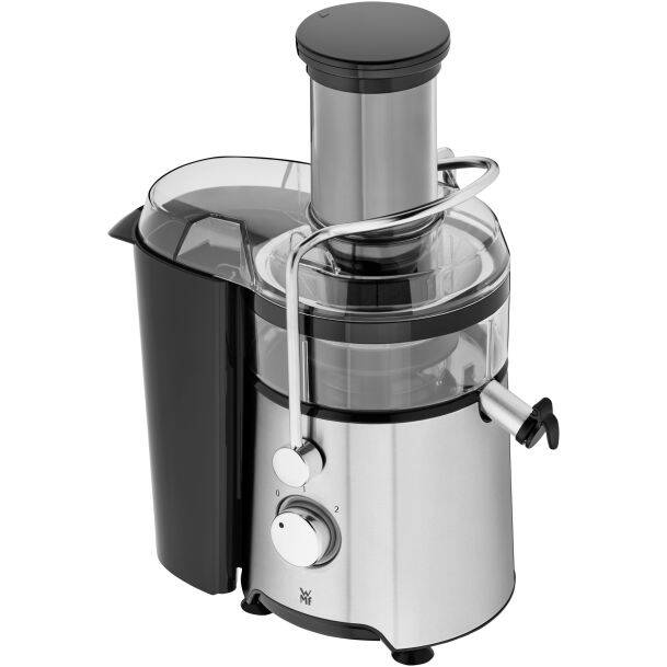 WMF Entsafter silber-schwarz von seitlich-oben
