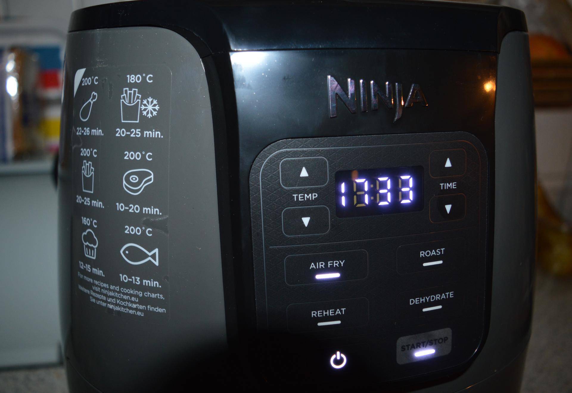 Ninja Airfryer bei Benutzung