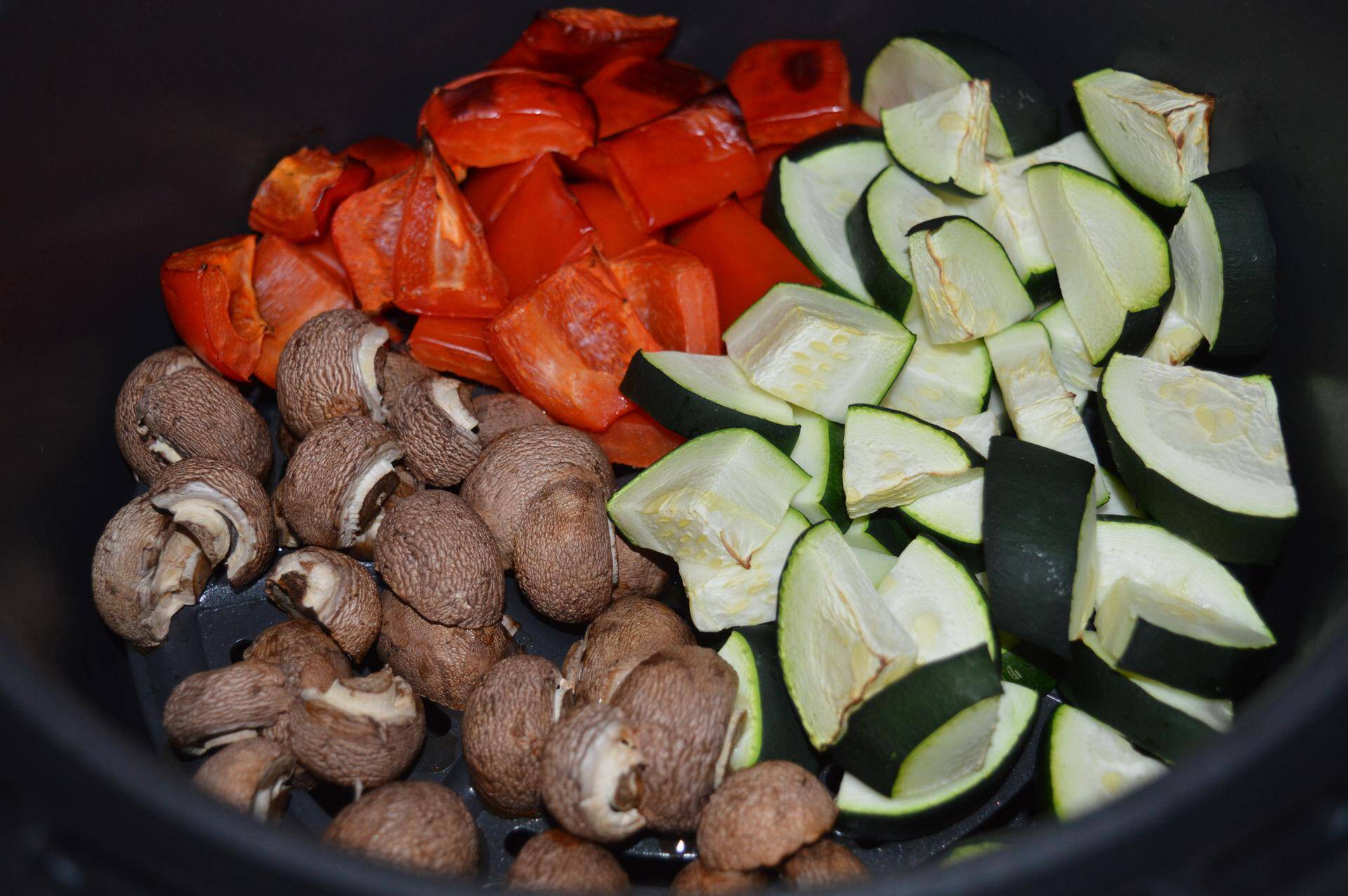 Ninja Heissluftfritteuse gegrilltes Gemuese