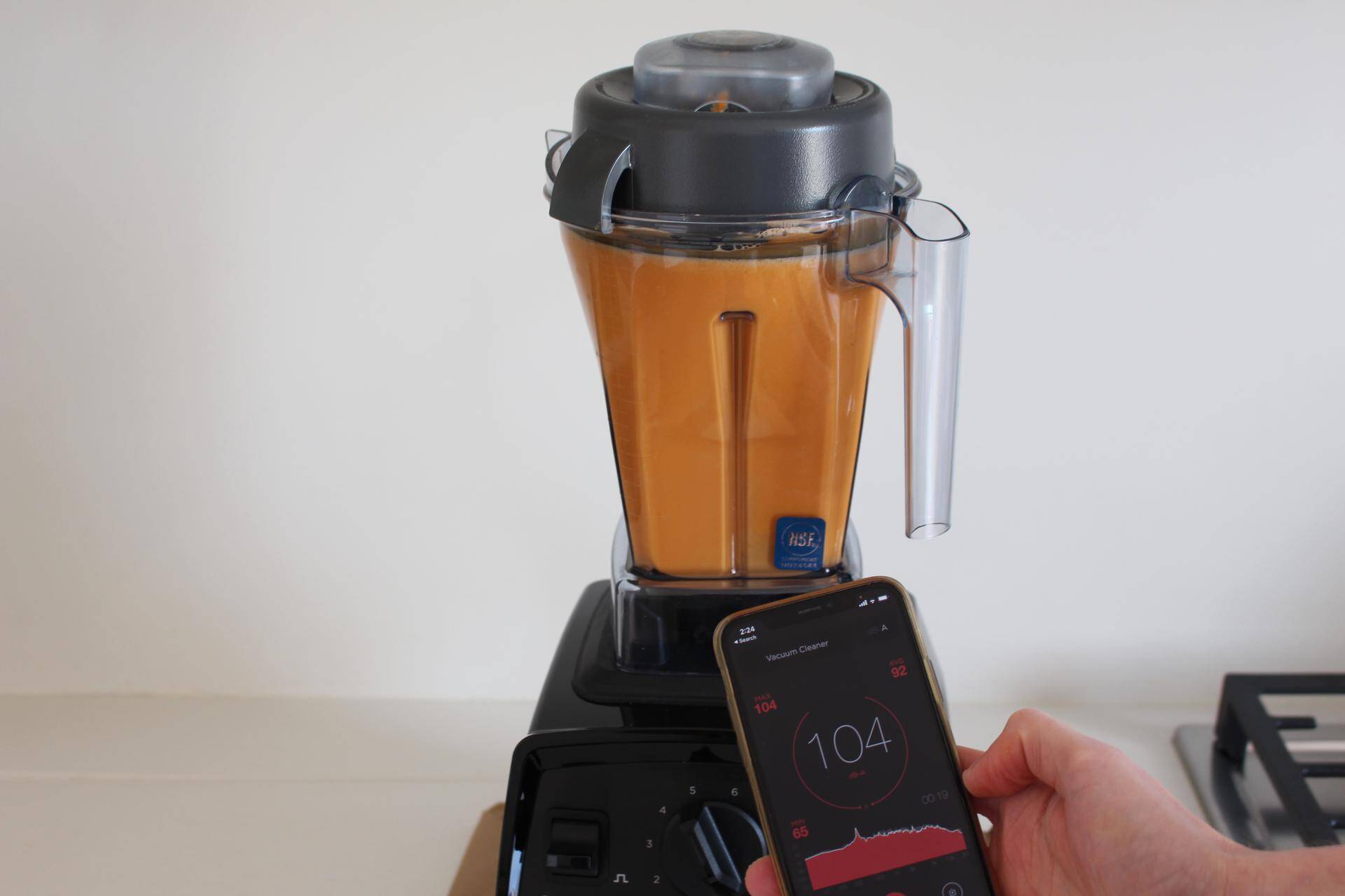 Vitamix Dezibel auf höchster Stufe