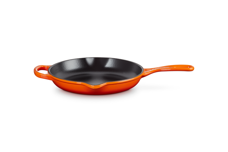 Le Creuset Runde Brat- und Servierpfanne aus Gusseisen, orange