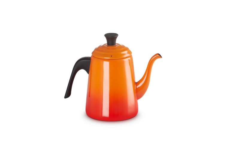 Wasserkessel Drip von der Seite, orange