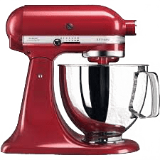 KitchenAid Artisan mit Rührschüssel von der Seite