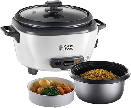 Russell Hobbs Reiskocher von vorne mit zwei Schüsseln